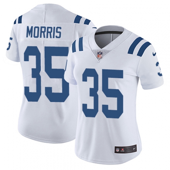 Women's Nike Indianapolis Colts 35 Darryl Morris White Vapor Untouchable Limited Player NFL Jersey