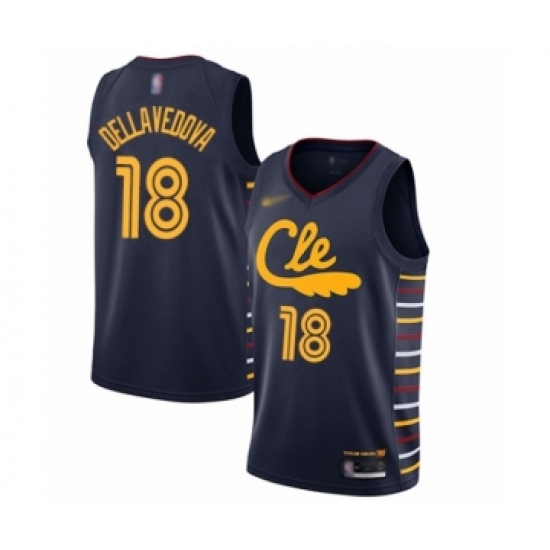 Youth Cleveland Cavaliers 18 Matthew Dellavedova Swingman Navy Basketball Jersey - 2019 20 City Edition