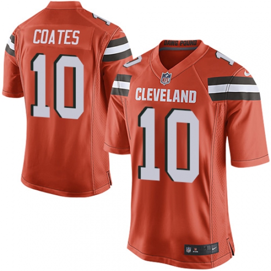 Men's Nike Cleveland Browns 10 Sammie Coates Game Orange Alternate NFL Jersey
