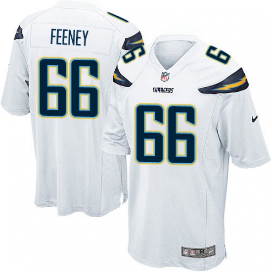 Men's Nike Los Angeles Chargers 66 Dan Feeney Game White NFL Jersey