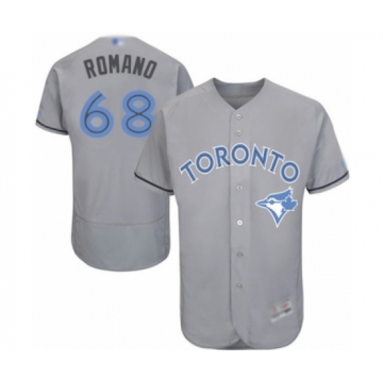 Men's Toronto Blue Jays 68 Jordan Romano Authentic Gray 2016 Father's Day Fashion Flex Base Baseball Player Jersey