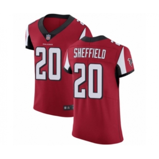 Men's Atlanta Falcons 20 Kendall Sheffield Red Team Color Vapor Untouchable Elite Player Football Jersey