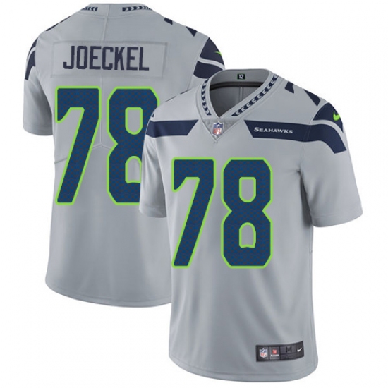 Youth Nike Seattle Seahawks 78 Luke Joeckel Elite Grey Alternate NFL Jersey