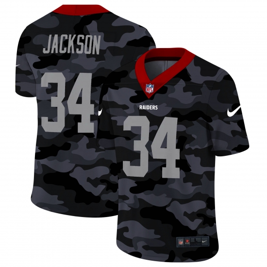 Men's Oakland Raiders 34 Bo Jackson Camo 2020 Nike Limited Jersey