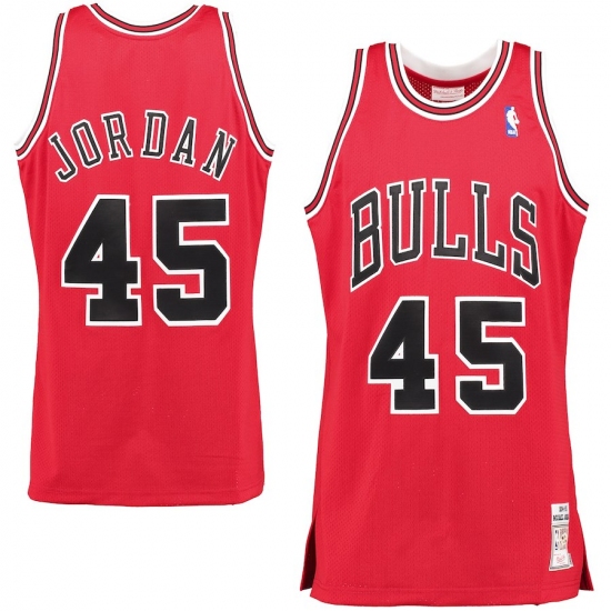 mitchell and ness Chicago Bulls 45 Michael Jordan Red Choose Swingman NBA Jersey