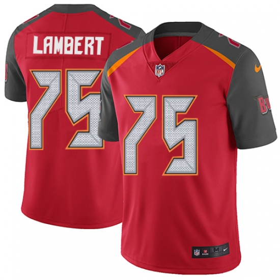 Youth Nike Tampa Bay Buccaneers 75 Davonte Lambert Red Team Color Vapor Untouchable Limited Player NFL Jersey