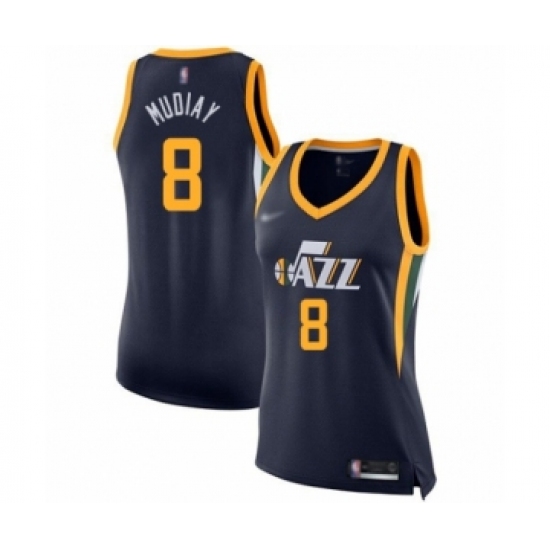 Women's Utah Jazz 8 Emmanuel Mudiay Swingman Navy Blue Basketball Jersey - Icon Edition