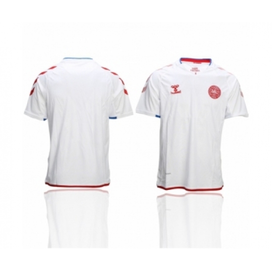 Danmark Blank Away Soccer Country Jersey