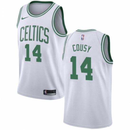 Women's Nike Boston Celtics 14 Bob Cousy Authentic White NBA Jersey - Association Edition