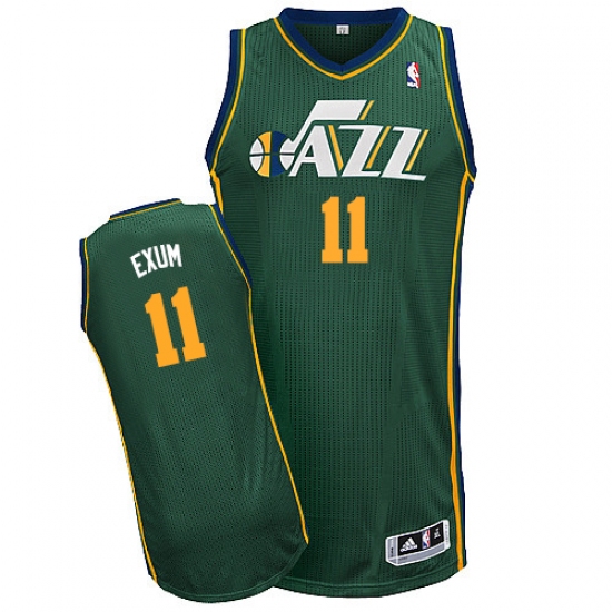 Men's Adidas Utah Jazz 11 Dante Exum Authentic Green Alternate NBA Jersey