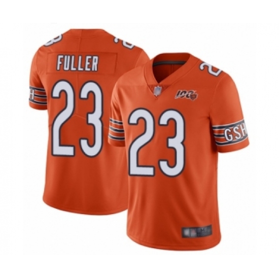 Men's Chicago Bears 23 Kyle Fuller Orange Alternate 100th Season Limited Football Jersey