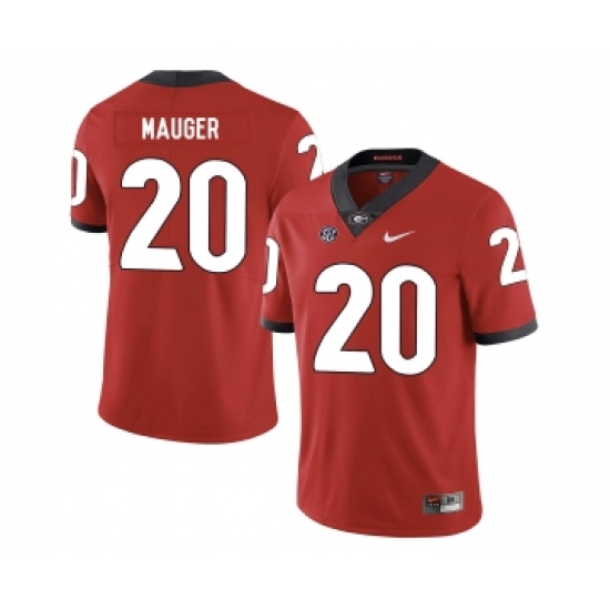 Georgia Bulldogs 20 Quincy Mauger Red Nike College Football Jersey