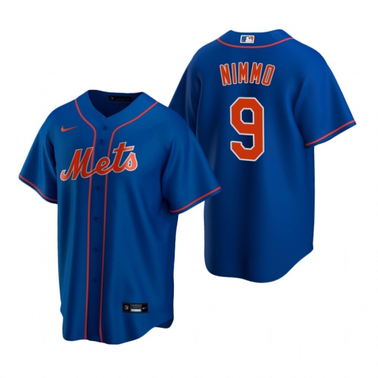 Men's Nike New York Mets 9 Brandon Nimmo Royal Alternate Stitched Baseball Jersey