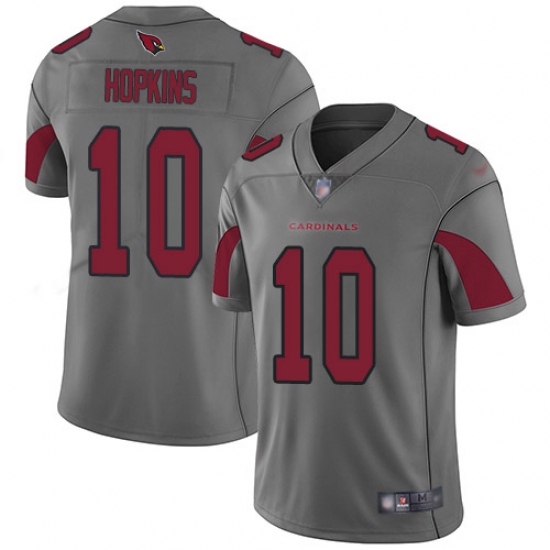 Youth Nike Arizona Cardinals 10 DeAndre Hopkins Silver Stitched NFL Limited Inverted Legend Jersey