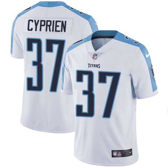 Youth Nike Tennessee Titans 37 Johnathan Cyprien White Vapor Untouchable Limited Player NFL Jersey