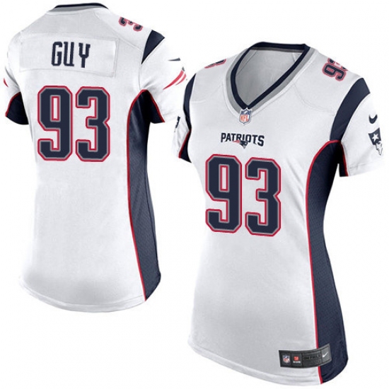 Women's Nike New England Patriots 93 Lawrence Guy Game White NFL Jersey