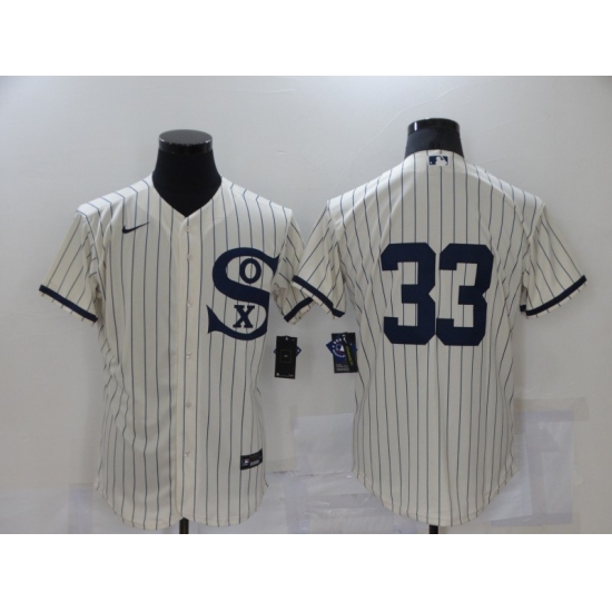 Men's Chicago White Sox 33 James McCann Cream Elite 2021 Field of Dreams Jersey