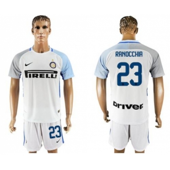 Inter Milan 23 Ranocchia White Away Soccer Club Jersey