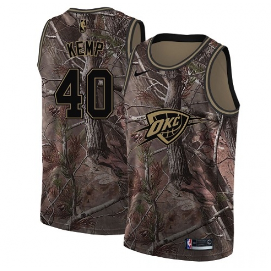 Women's Nike Oklahoma City Thunder 40 Shawn Kemp Swingman Camo Realtree Collection NBA Jersey