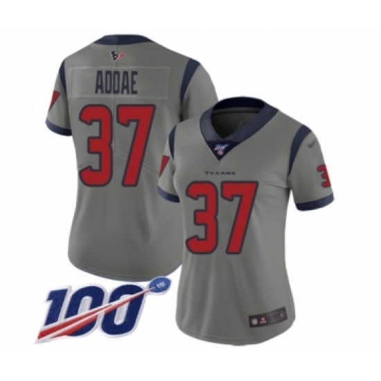 Women's Houston Texans 37 Jahleel Addae Limited Gray Inverted Legend 100th Season Football Jersey