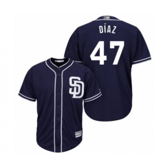 Youth San Diego Padres 47 Miguel Diaz Authentic Navy Blue Alternate 1 Cool Base Baseball Player Jersey