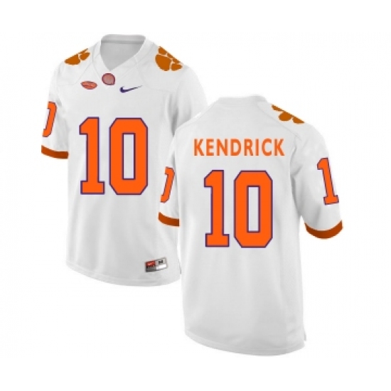 Clemson Tigers 10 Derion Kendrick White College Football Jersey