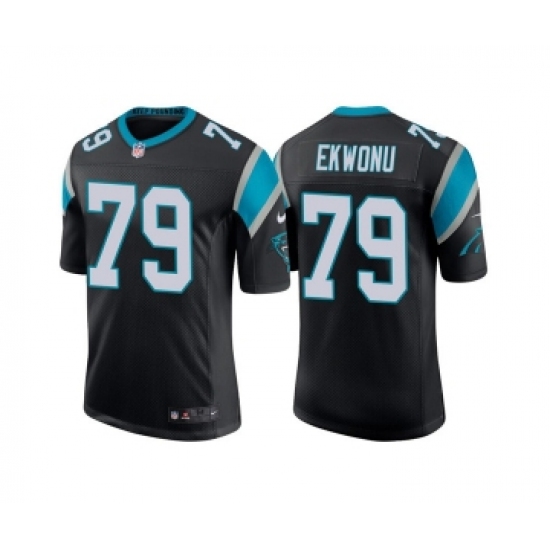 Men's Carolina Panthers 79 Ikem Ekwonu 2022 Black Stitched Jersey