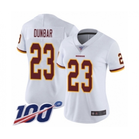 Women's Washington Redskins 23 Quinton DuBasketballr White Vapor Untouchable Limited Player 100th Season Football Jersey