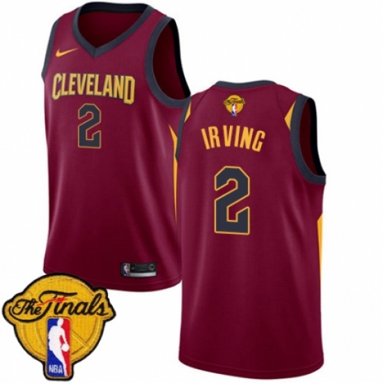 Youth Nike Cleveland Cavaliers 2 Kyrie Irving Swingman Maroon 2018 NBA Finals Bound NBA Jersey - Icon Edition