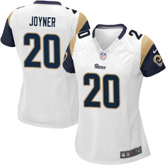 Women's Nike Los Angeles Rams 20 Lamarcus Joyner Game White NFL Jersey