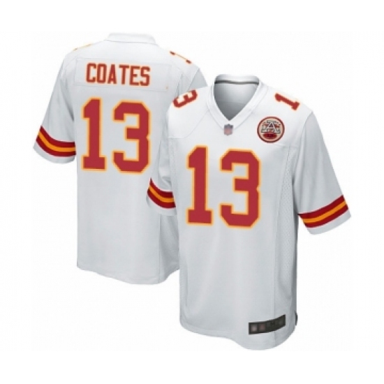 Men's Kansas City Chiefs 13 Sammie Coates Game White Football Jersey