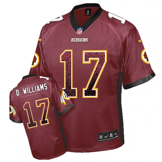 Men's Nike Washington Redskins 17 Doug Williams Elite Burgundy Red Drift Fashion NFL Jersey