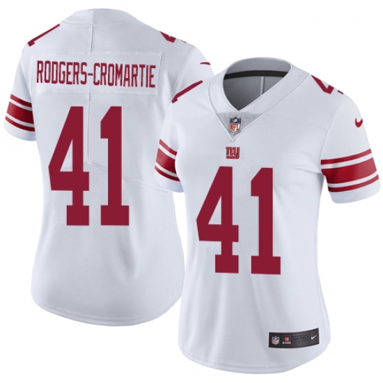 Women's Nike New York Giants 41 Dominique Rodgers-Cromartie White Vapor Untouchable Limited Player NFL Jersey