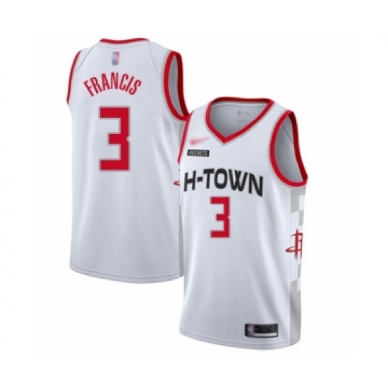 Women's Houston Rockets 3 Steve Francis Swingman White Basketball Jersey - 2019 20 City Edition