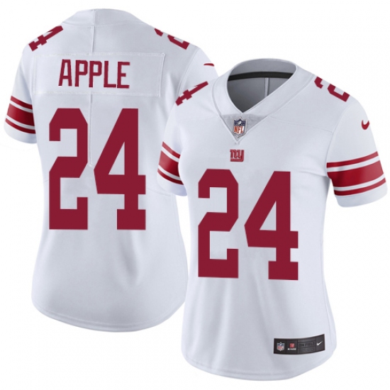 Women's Nike New York Giants 24 Eli Apple White Vapor Untouchable Limited Player NFL Jersey