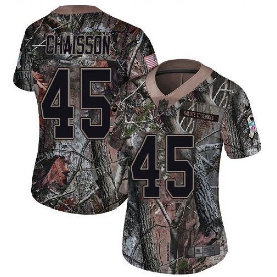 Women's Jacksonville Jaguars 45 K'Lavon Chaisson Camo Stitched NFL Limited Rush Realtree Jersey