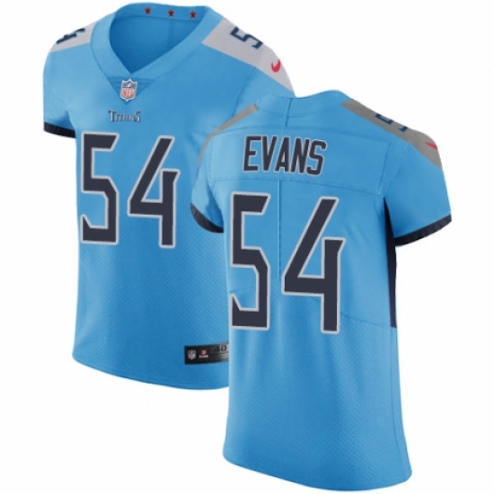 Men's Nike Tennessee Titans 54 Rashaan Evans Light Blue Alternate Vapor Untouchable Elite Player NFL Jersey