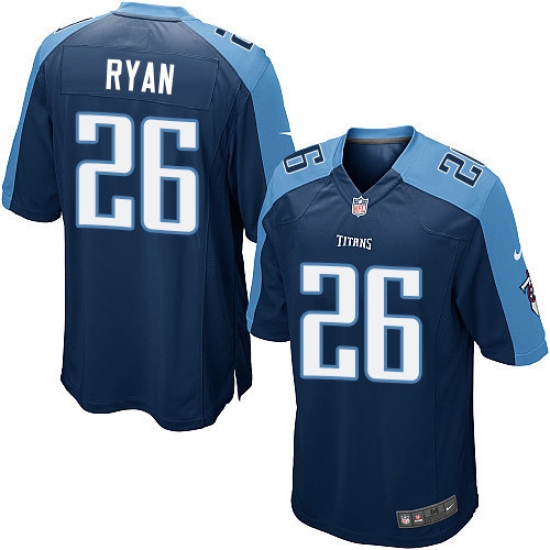 Men's Nike Tennessee Titans 26 Logan Ryan Game Navy Blue Alternate NFL Jersey