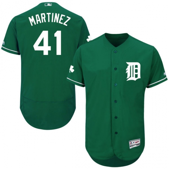 Men's Majestic Detroit Tigers 41 Victor Martinez Green Celtic Flexbase Authentic Collection MLB Jersey