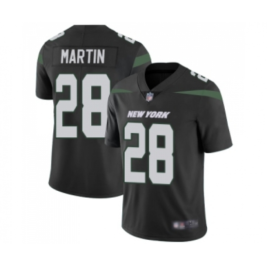 Men's New York Jets 28 Curtis Martin Black Alternate Vapor Untouchable Limited Player Football Jersey