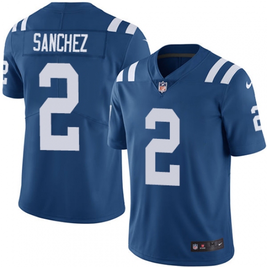 Youth Nike Indianapolis Colts 2 Rigoberto Sanchez Royal Blue Team Color Vapor Untouchable Limited Player NFL Jersey