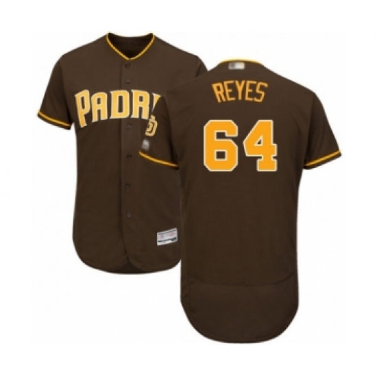 Men's San Diego Padres 64 Gerardo Reyes Brown Alternate Flex Base Authentic Collection Baseball Player Jersey