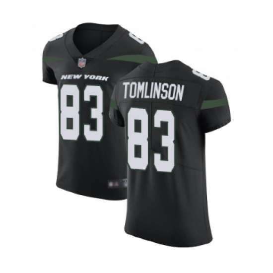 Men's New York Jets 83 Eric Tomlinson Black Alternate Vapor Untouchable Elite Player Football Jersey