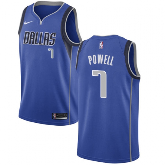 Women's Nike Dallas Mavericks 7 Dwight Powell Swingman Royal Blue NBA Jersey - Icon Edition