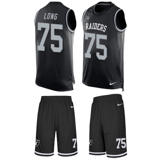 Men's Nike Oakland Raiders 75 Howie Long Limited Black Tank Top Suit NFL Jersey