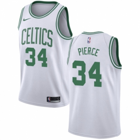 Men's Nike Boston Celtics 34 Paul Pierce Swingman White NBA Jersey - Association Edition