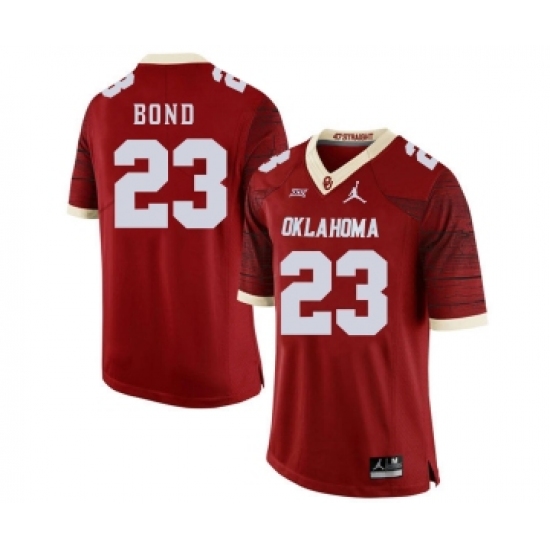 Oklahoma Sooners 23 Devante Bond Red 47 Game Winning Streak College Football Jersey