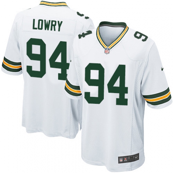 Men's Nike Green Bay Packers 94 Dean Lowry Game White NFL Jersey
