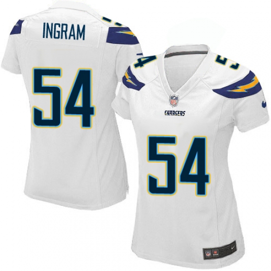 Women's Nike Los Angeles Chargers 54 Melvin Ingram Game White NFL Jersey