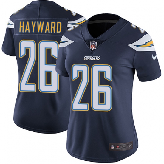 Women's Nike Los Angeles Chargers 26 Casey Hayward Elite Navy Blue Team Color NFL Jersey